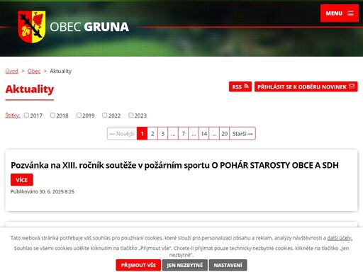 obec gruna se nachází v okrese svitavy, kraj pardubický. žije zde asi 180 obyvatel