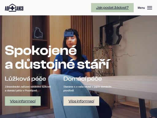 péče, které můžete důvěřovat, srdcem a odborností. společnost adp-sanco je nestátním zdravotnickým zařízením působící na prostějovsku.