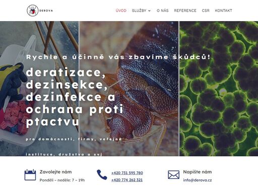 deratizace, dezinsekce a dezinfekce ostrava. hubení štěnic, hlodavců a dalších škůdců. volejte 731 595 780 nebo 774 262 321