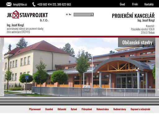 projekční kancelář ing. josef kregl - kompletní projektová a inženýrská činnost.