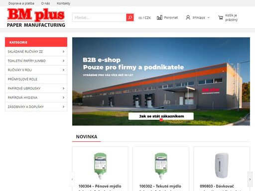 výrobce papírové hygieny pro průmysl a gastro.senzorické dávkovače dezinfekce, průmyslové papírové role,ubrousky, toaletní papíry jumbo, skládané ručníky zz.