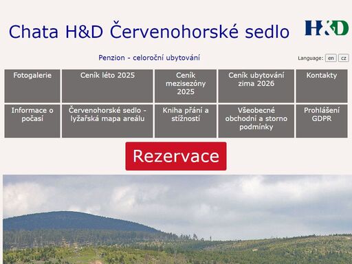 horská chata h&d, červenohorské sedlo, ubytování, jeseníky, penzion