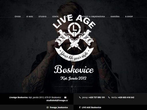 nabízíme velmi kvalitní tetování v boskovicích. naši zkušení tatéři si poradí s jakýmkoliv vzorem. přijďte se přesvědčit. liveage tattoo boskovice