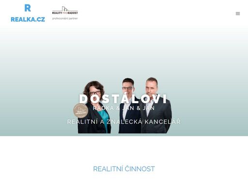 ing. radka dostálová je realitní makléřka a znalkyně. dům, byt a pozemek vám rychleji a lépe prodá skrz profesionální fotografie, videoprohlídky, 3d scan nemovitostí, půdorys a cílený marketing. ing. jan dostál je soudní znalec a odhadce nemovitostí. vyhotoví vám odborný znalecký posudek a odhad pro věcná a dědická řízení. včetně stanovení reálné a tržní ceny nemovitosti. to vše pro oblasti olomouc, přerov, prostějov, šternberk a další místa v olomouckém kraji.