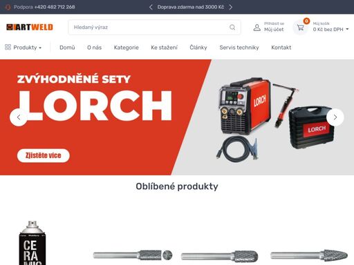 svářečská technika a vše pro svařování online - svářečky, hořáky, dráty, elektrody, pásové pily, kompresory, technické plyny a ochranné pomůcky.