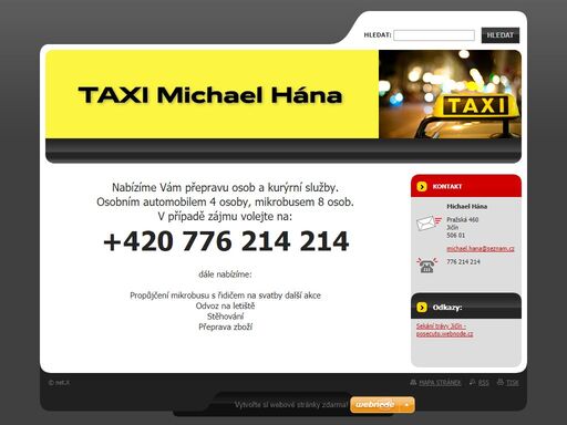 nabízíme přepravu osob a kurýrní služby.