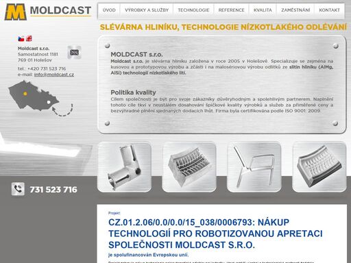 moldcast, slévárna, nízkotlaké odlévání, nízkotlaké lití, hliníkový odlitek