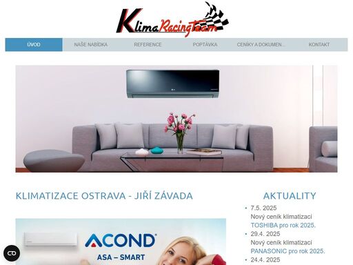 klimaracingteam - prodej a montáže klimatizací toshiba, klimatizací s topením, tepelných čerpadel v ostravě a celém moravskoslezském kraji.