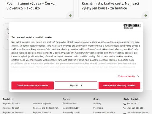 chystáte se na odjet dovolenou nebo plánujete celoroční výlet do zahraničí? cestovní pojištění od union vyřídíte online během pár minut.
