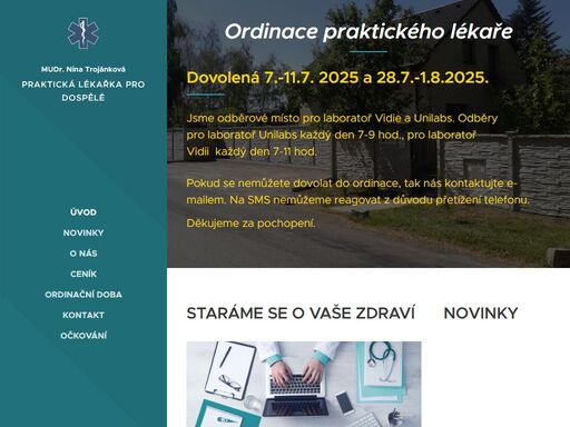 ve čtvrtek 5.6. dopoledne neordinujeme. odpolední ordinace beze změny.