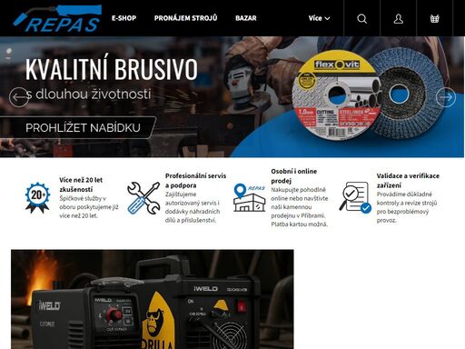 profesionální servis svářeček a prodej svařovací techniky. technické plyny, ochranné pomůcky, spotřební materiál. repas.cz – 30 let zkušeností.