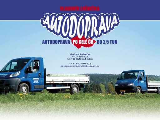 autodoprava, doprava autodoprava do 2,5t po celé čr.