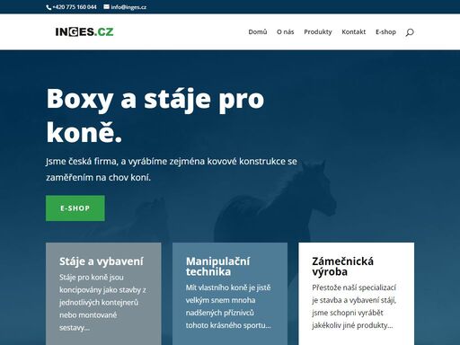 řešíme nejen tradiční otázky spojené s vybavením uvnitř stájí pro koně, ale i záležitosti související s venkovním pobytem koní a provozními prácemi.