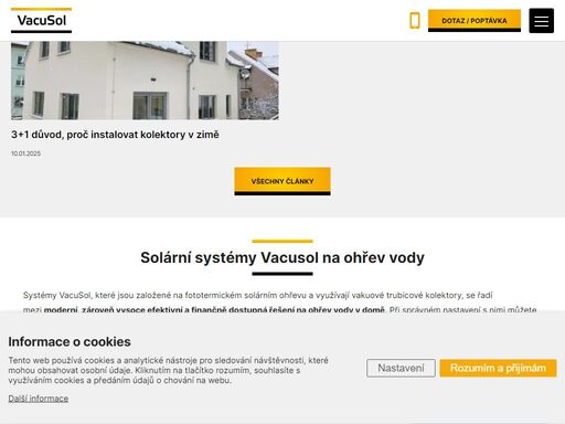 navrhneme vám systém na solární ohřev tuv na míru?. solární kolektory pak vyrobíme, nainstalujeme a v neposlední řadě pro vás vyřídíme dotaci nzú.