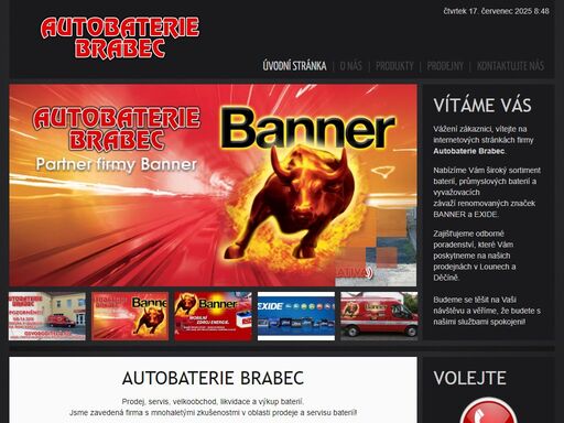 autobaterie, brabec, louny, děčín baterie, banner, servis, výkup, likvidace