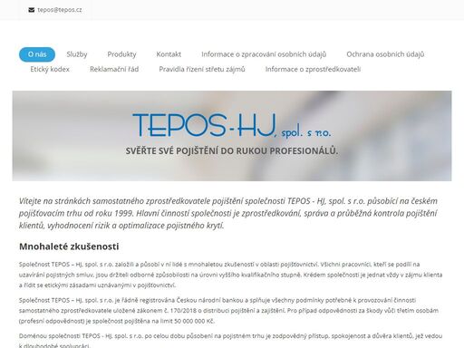 pojišťovací makléřská společnost působící na českém pojišťovacím trhu od roku 1999. nabízíme zprostředkování, správu a průběžnou kontrolu vašeho pojištění.