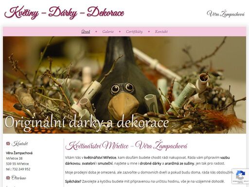 květinářství miřetice - vazba z čerstvých květin - dárková, svatební i smuteční, aranžování ze sušiny, dekorace z květin, drobné dárky, sezónní dekorace.