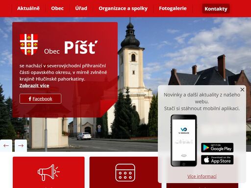 oficiální stránky obce píšť