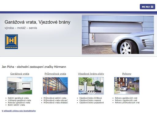 montáž a servis garážových vrat hörmann. montáž a servis průmyslových vrat. vjezdové brány a ploty. pohony vjezdových bran. stínící technika.