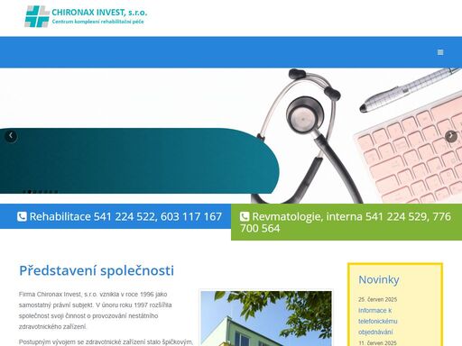 chironax invest, s.r.o. – špičkové zdravotnické zařízení v brně s velmi kvalitním personálním a přístrojovým vybavením