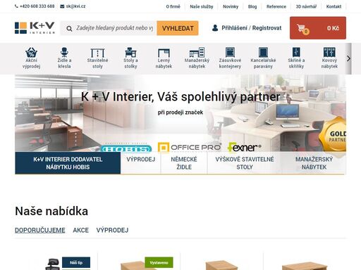 kancelářský nábytek, vybavení kanceláří, kancelářské židle