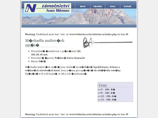zámečnictví ivan němec, výroba pečících kamenů, míchadel maltových směsí, trhová kamenice, kamenopeceni, kamenopečení