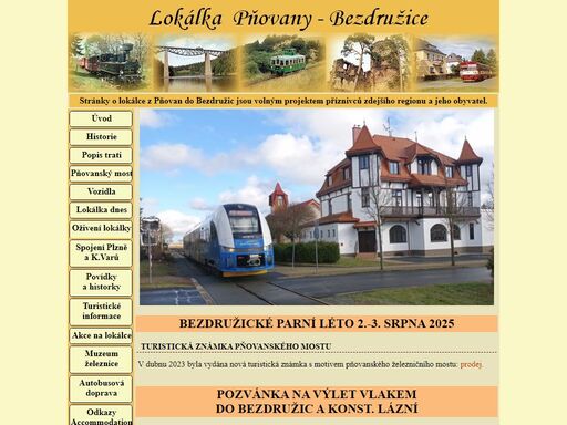 stránky lokálky pňovany - bezdružice