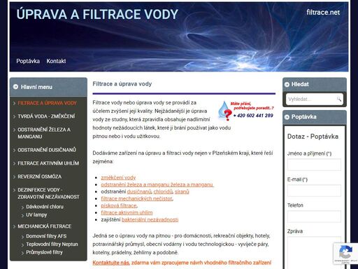 filtrace a úprava vody ze studny na pitnou, pro domácnosti, chaty, chalupy, obce apod. 
