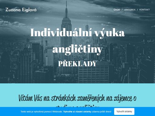 vítám vás na stránkách zaměřených na zájemce o studium angličtiny.