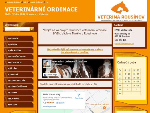 veterinární ordinace mvdr. václava malého v rousínově