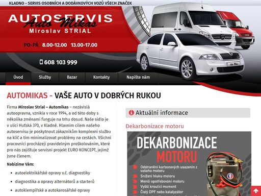 autoservis automikas na kladně poskytuje komplexní servisní služby motoristům již od roku 1994.