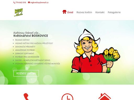 květinářství boskovice, prodej a rozvoz kytek, po-pá: 8,00 - 17,30 so: 8:00 - 12:00 hod., milena marečková, +420 774 642 018, mgkvetiny@email.cz