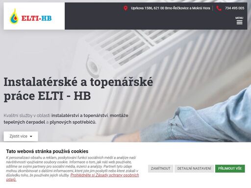instalatérské služby (voda plyn topení) v jihomoravském kraji vám poskytuje společnost elti - hb spol. s r. o. brno. zavolejte nám právě teď.