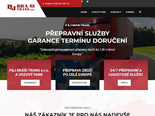 přepravní a spediční služby. díky dlouholetým zkušenostem naší přepravní firmy v oboru, vybavenému vozovému parku a spolehlivým partnerům,
zajišťujeme profesionální a kvalifikované spediční a logistické služby.
