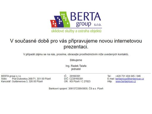 úklidové služby a ostraha objektů