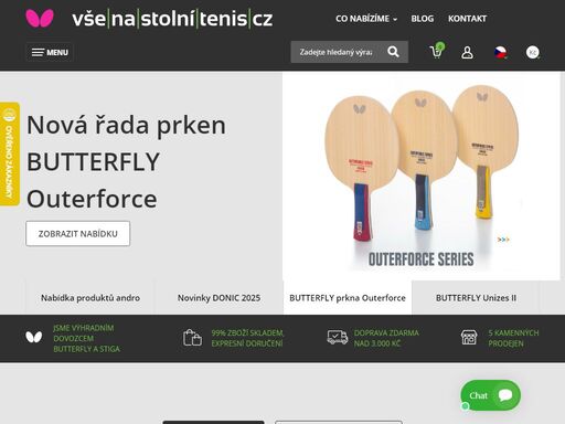 eshop vše na stolní tenis
jsme výhradním dovozcem značek butterfly, stiga a adidas table tennis pro českou republiku. dále jsme oficiálním zástupcem pro českou republiku značek donic, joola, double happiness, friendship, enlio a giant dragon.

jsme oficiálními dovozci značky stiga pro slovensko a polsko.