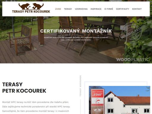 petr kocourek vzorkovna woodplastic. hledáte kvalitní terasu například okolo bazénu a nebo okolo domu? české terasy z wpc, terasy včetně montáže. 