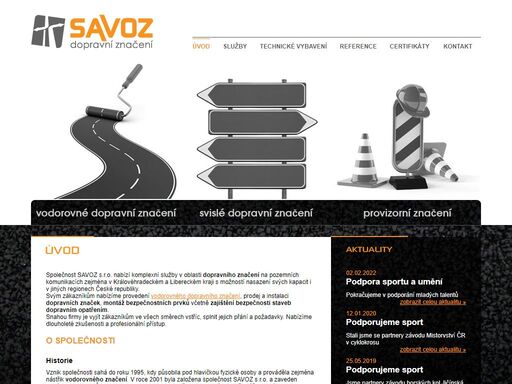 savoz s.r.o. - nabízíme komplexní služby v oblasti dopravního značení na pozemních komunikacích, hřištích, v halách a dalších průmyslových či kancelářských interiérech po celé čr.