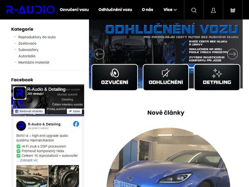 profesionální ozvučení a odhlučnění aut, detailing, r-audio s.r.o.