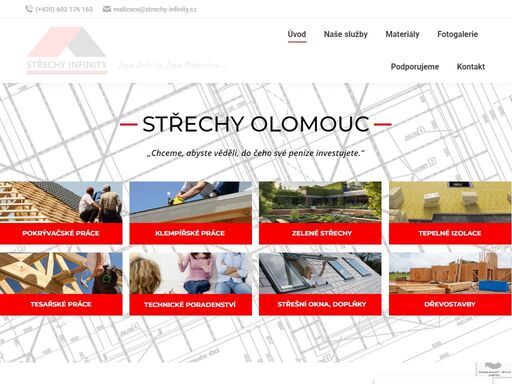 chceme, abyste věděli, do čeho své peníze investujete - střechy infinity s.r.o.