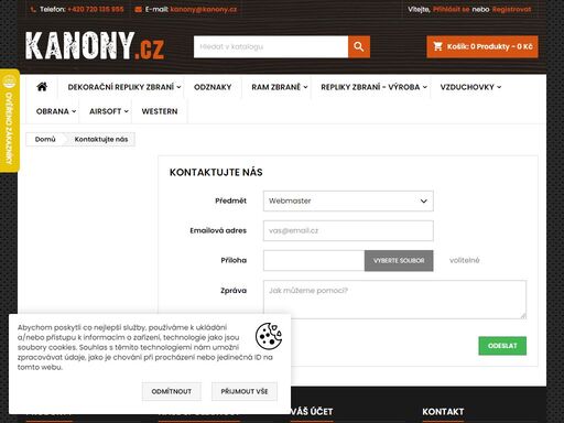 napište nám přes kontaktní formulář