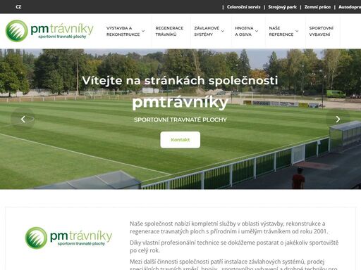 naše společnost nabízí kompletní služby v oblasti výstavby, rekonstrukce a regenerace sportovních travnatých ploch již od roku 2001. mezi další činnosti patří instalace závlahových systémů, prodej speciálních travních směsí, hnojiv a sportovního vybavení.