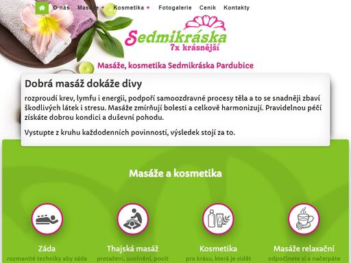 masáže a kosmetika sedmikráska pardubice, pravidelnou péčí získáte dobrou kondici a duševní pohodu. objednejte se ještě dnes na masáž v pardubicích