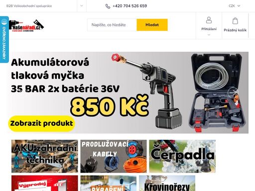 naše nářadí pro vaši dílnu a zahradu. 