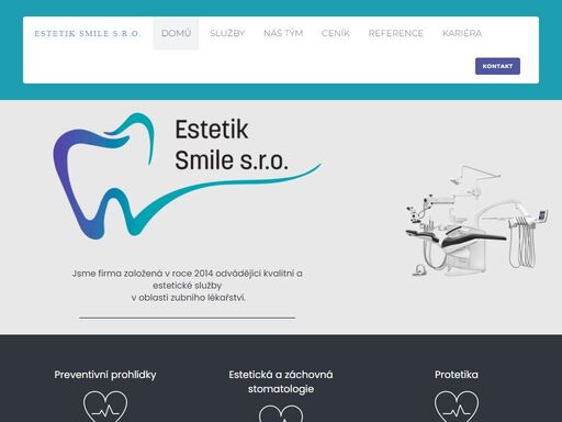 estetik smile s.r.o. kvalitní a estetické služby v oblasti zubního lékařství.