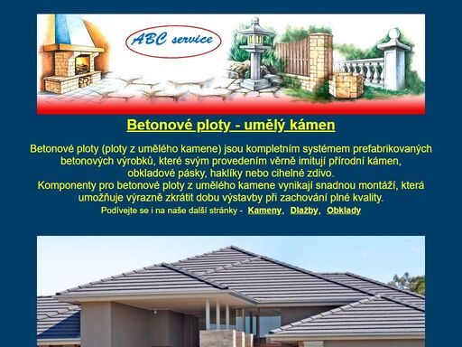 ploty, plotové systémy, betonové ploty, ploty z umělého kamene