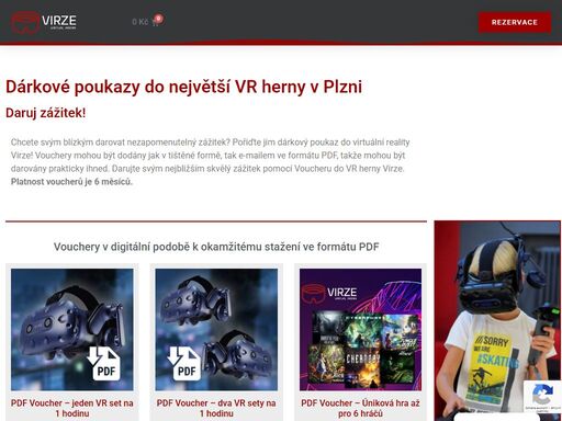 darujte svým blízkým nezapomenutelný zážitek! pořiďte jim dárkový poukaz do virtuální reality virze! stačí pár kliknutí a máte voucher doma.