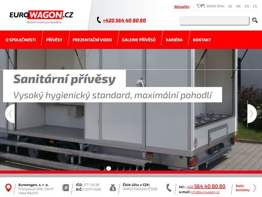 jsme eurowagon, přední výrobce kvalitních mobilních buněk a přívěsů pro různé obory (stavebnictví, film, obchod). působíme na trhu od roku 2006.