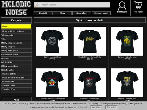 melodic noise - vše pro rock, metal, punk - trička, mikiny a další doplňky s hudební tematikou