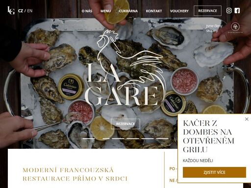 vítejte v la gare, v nejlepší francouzské restauraci v české republice pod vedením šéfkuchaře romana rataje.